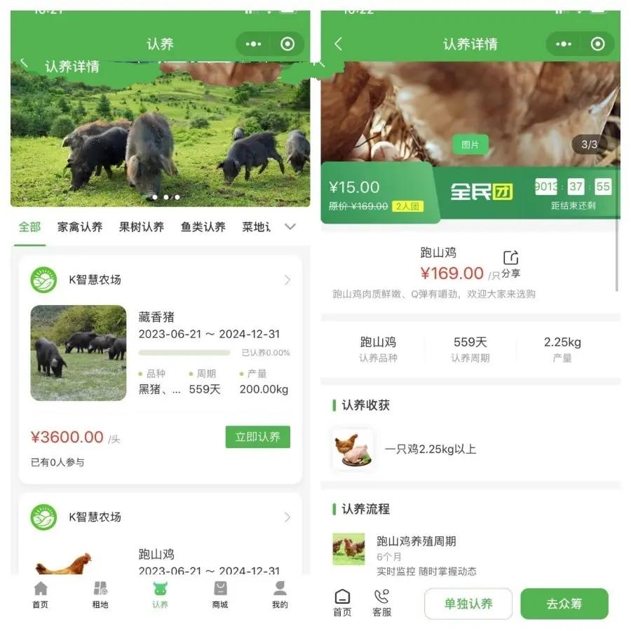 2024新版智慧农场农业共享认养实时监控农业商城助农共享农场小程序源码,第2张