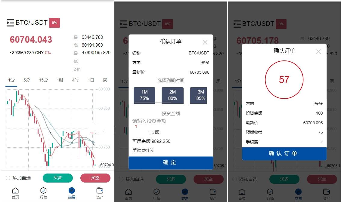 全新运营版六语言虚拟币微交易微盘系统源码 外汇期货贵金属数字货币伪交易所源码,第2张